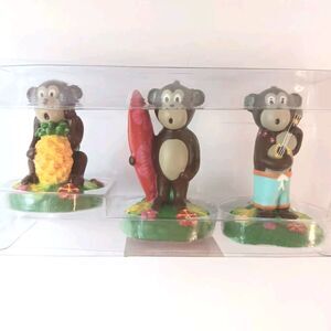 Monkey Candles Tropical Hawaii Luau Beach New In Box By Target Set Of Three 3
